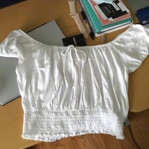 Off shoulder crop top